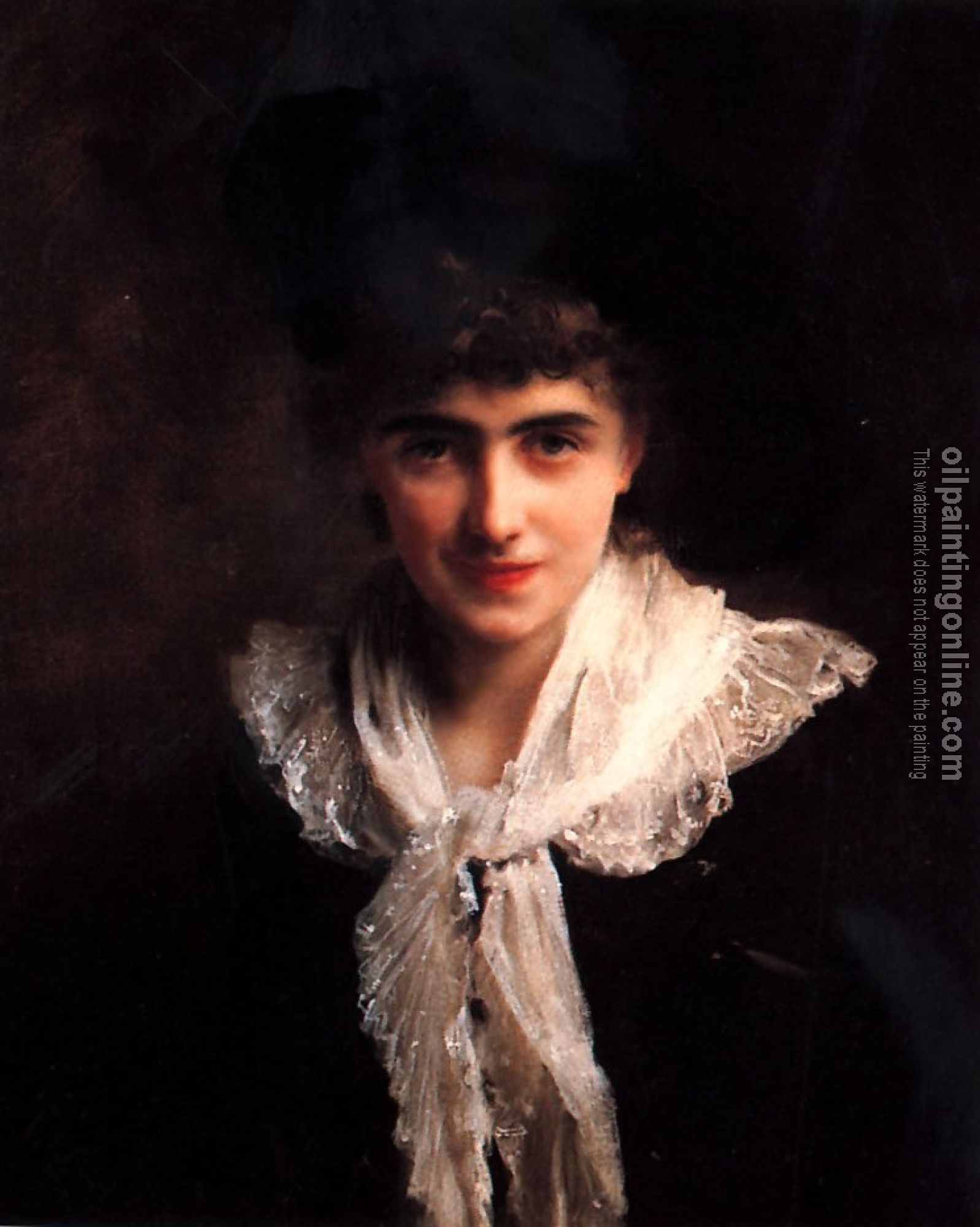 Gustave Jean Jacquet - Portrait of a Gentlewoman